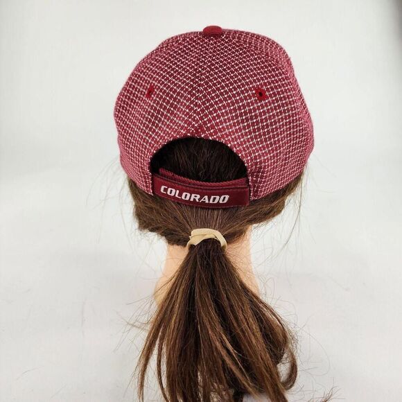 VTG Colorado Avalanche Logo Athletic Board Hook Loop Hat Cap RARE Red Hats - Picture 6 of 12